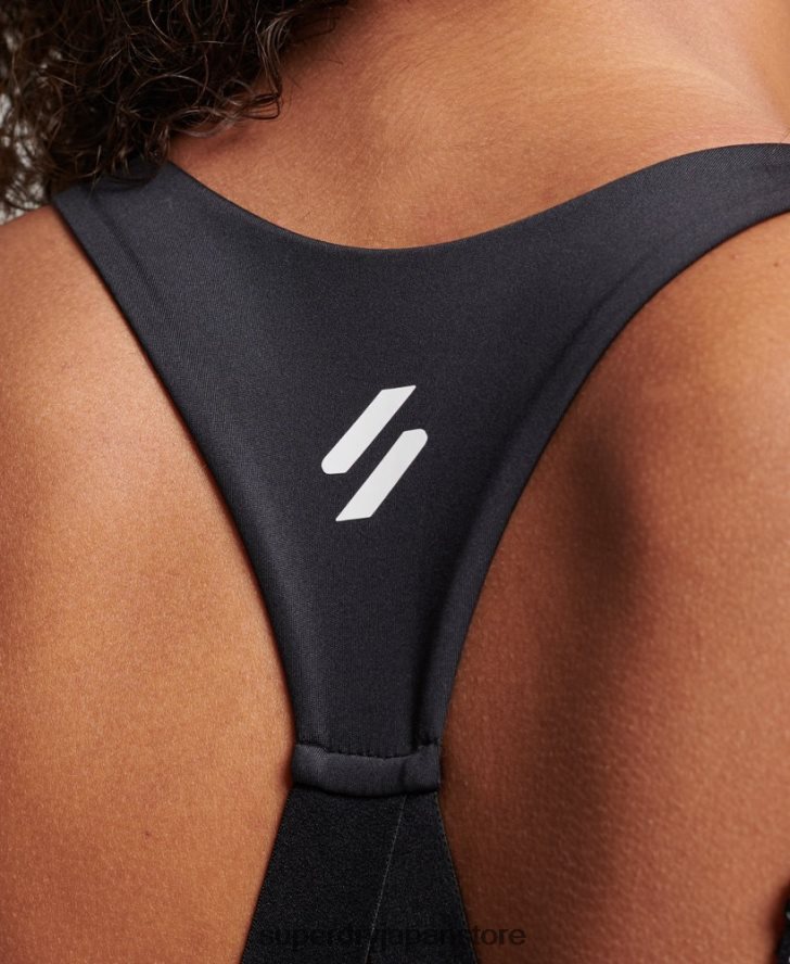 トレインブランドの伸縮性のあるブラジャー 女性 Superdry 衣類 黒 2J62PZ4172