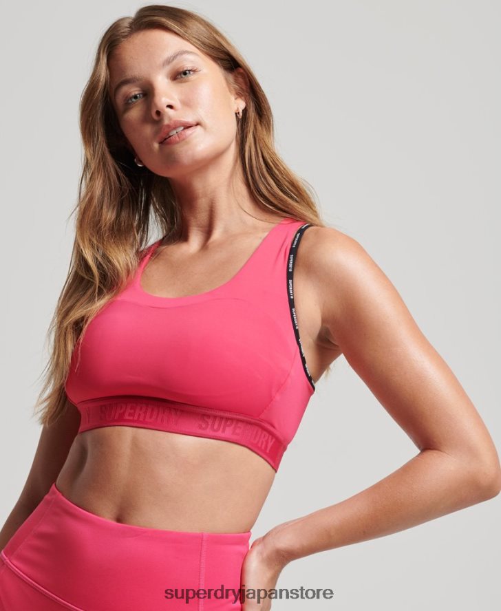 トレインブランドの伸縮性のあるブラジャー 女性 Superdry 衣類 ピンク 2J62PZ4182