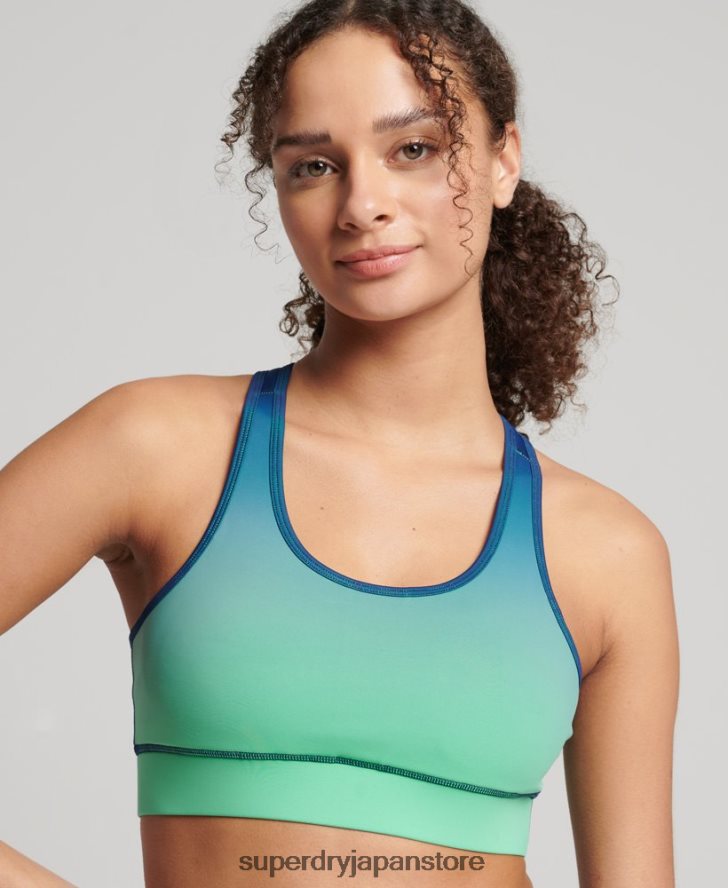 トレーニングに欠かせないブラジャー 女性 Superdry 衣類 ターコイズ 2J62PZ4188