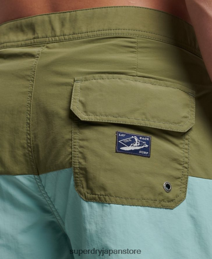 ヴィンテージリサイクルボードショーツ 男性 Superdry 衣類 カーキ 2J62PZ418