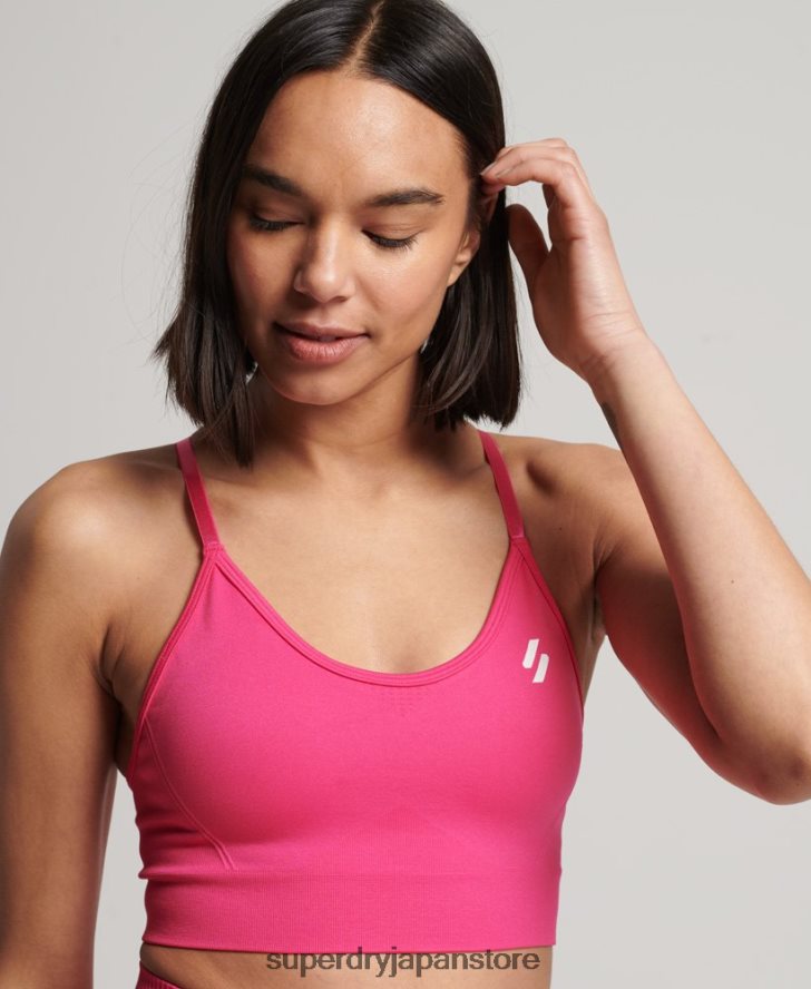 トレーニングコンターブラ 女性 Superdry 衣類 ピンク 2J62PZ4196