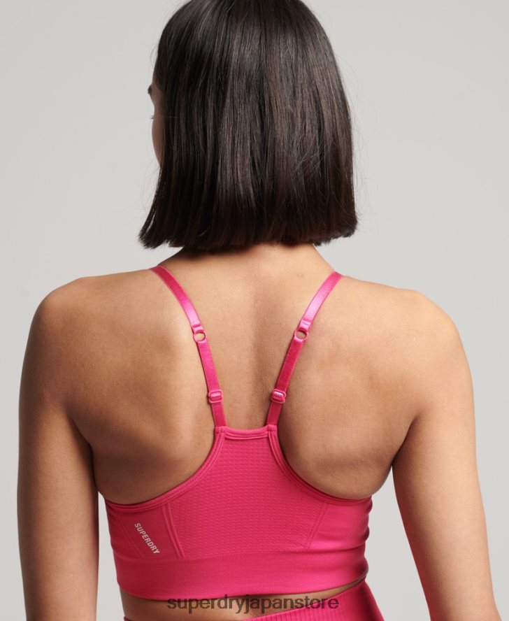 トレーニングコンターブラ 女性 Superdry 衣類 ピンク 2J62PZ4196