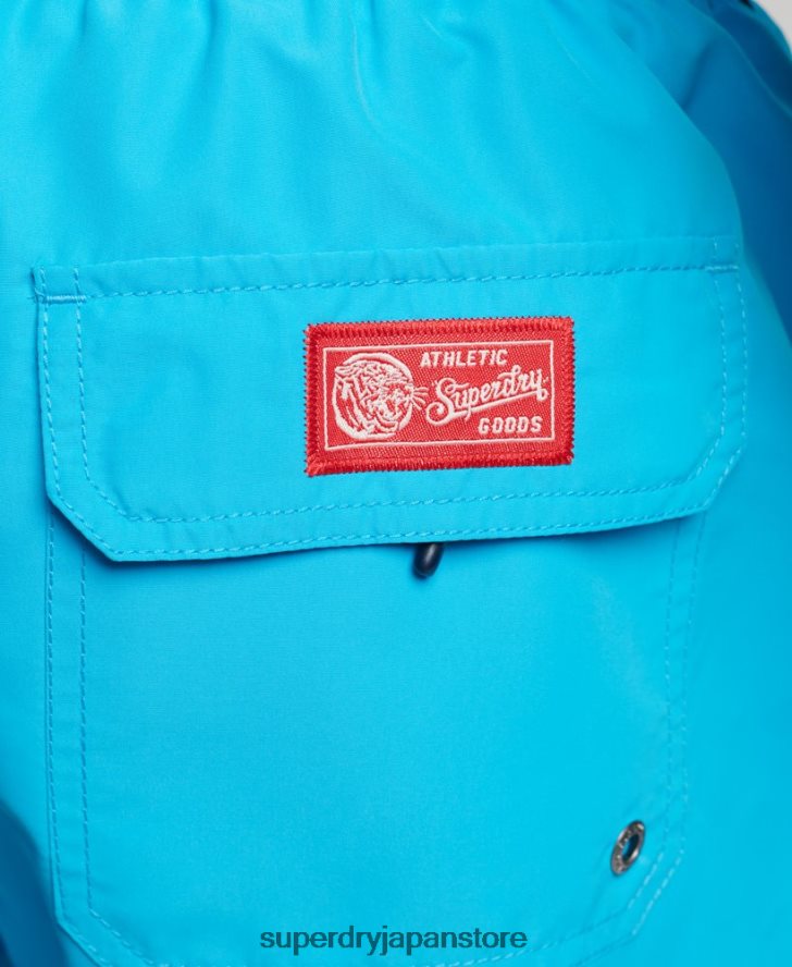 ヴィンテージバーシティリサイクルスイムショーツ 男性 Superdry 衣類 青 2J62PZ419