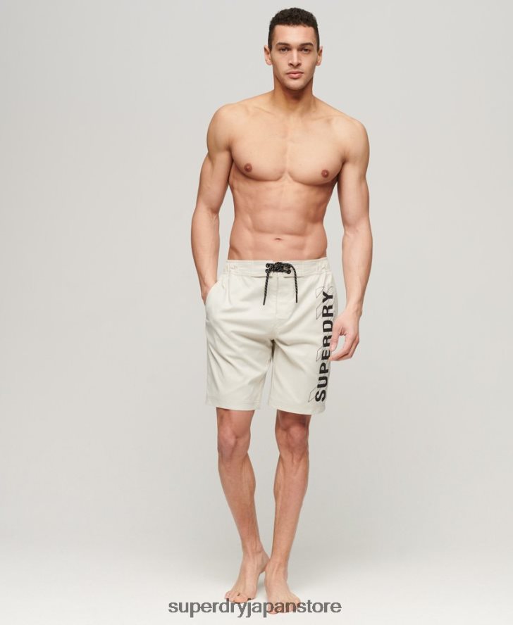 スポーツウェアリサイクルボードショーツ 男性 Superdry 衣類 ベージュ 2J62PZ41