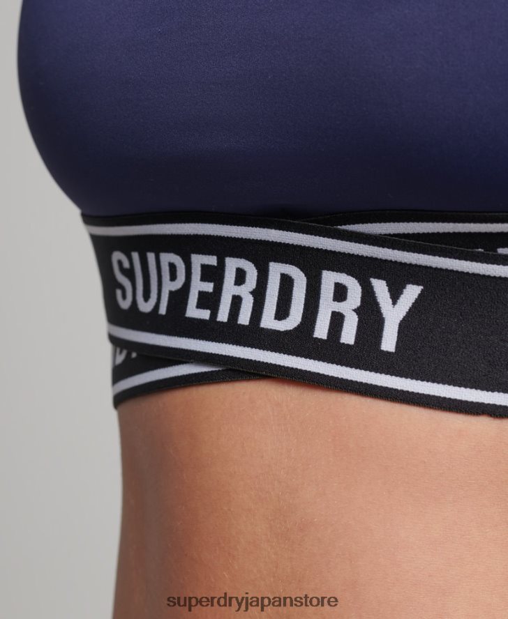 トレーニングコアクロスブラ 女性 Superdry 衣類 海軍 2J62PZ4202
