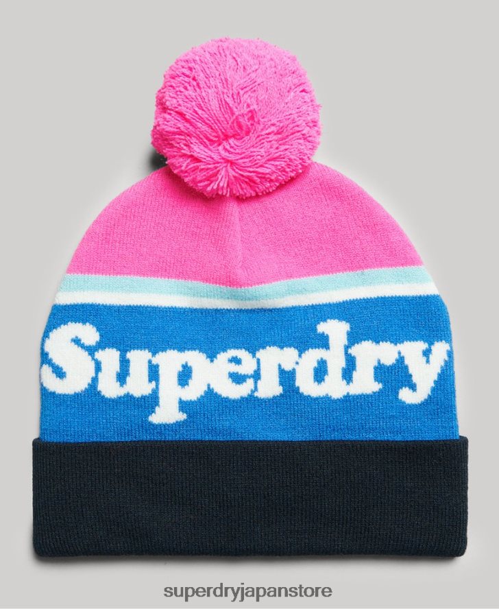 エッセンシャルロゴビーニー帽 女性 Superdry アクセサリー ピンク 2J62PZ4223