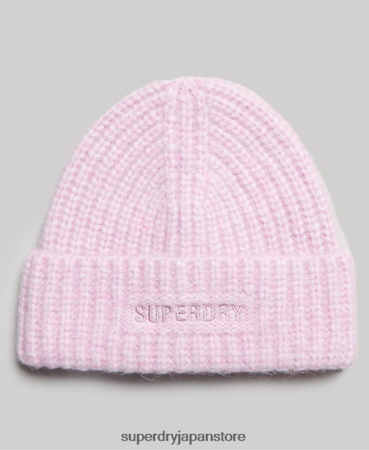 エッセンシャルリブビーニー 女性 Superdry アクセサリー ピンク 2J62PZ4224