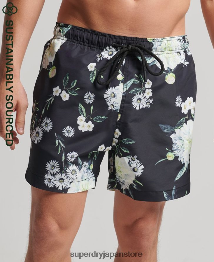 スタジオリサイクルスイムショーツ 男性 Superdry 衣類 黒 2J62PZ423