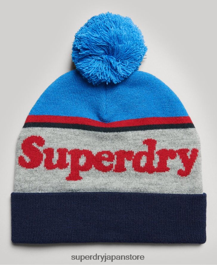 エッセンシャルロゴビーニー帽 女性 Superdry アクセサリー 海軍 2J62PZ4233