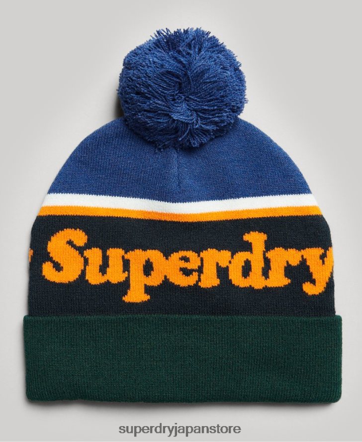 エッセンシャルロゴビーニー帽 女性 Superdry アクセサリー 海軍 2J62PZ4234