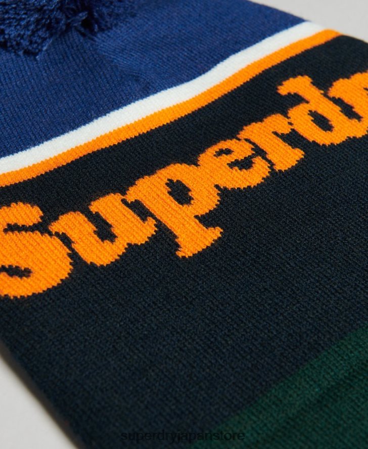 エッセンシャルロゴビーニー帽 女性 Superdry アクセサリー 海軍 2J62PZ4234