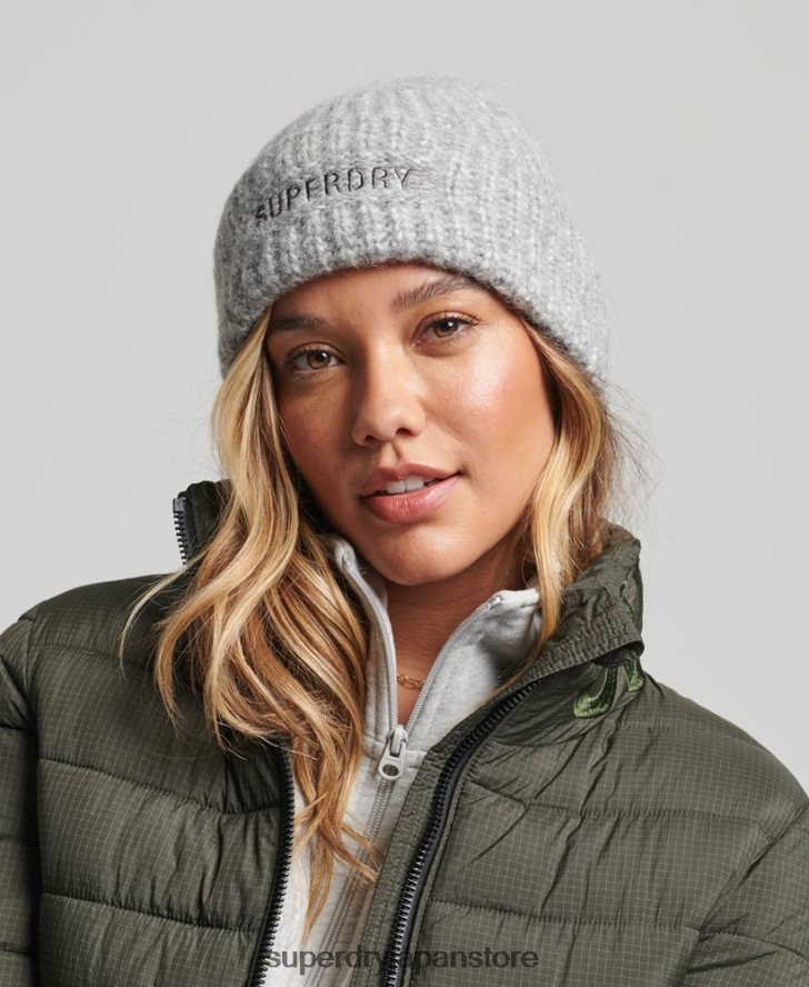 エッセンシャルリブビーニー 女性 Superdry アクセサリー 銀 2J62PZ4238