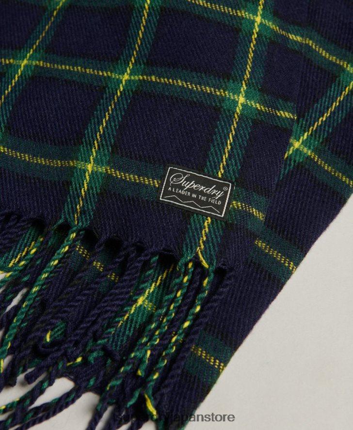 ヴィンテージチェックスカーフ 女性 Superdry アクセサリー 海軍 2J62PZ4239