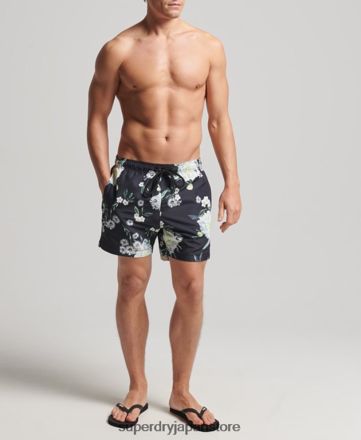 スタジオリサイクルスイムショーツ 男性 Superdry 衣類 黒 2J62PZ423