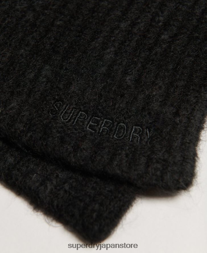 エッセンシャルリブスカーフ 女性 Superdry アクセサリー 黒 2J62PZ4240