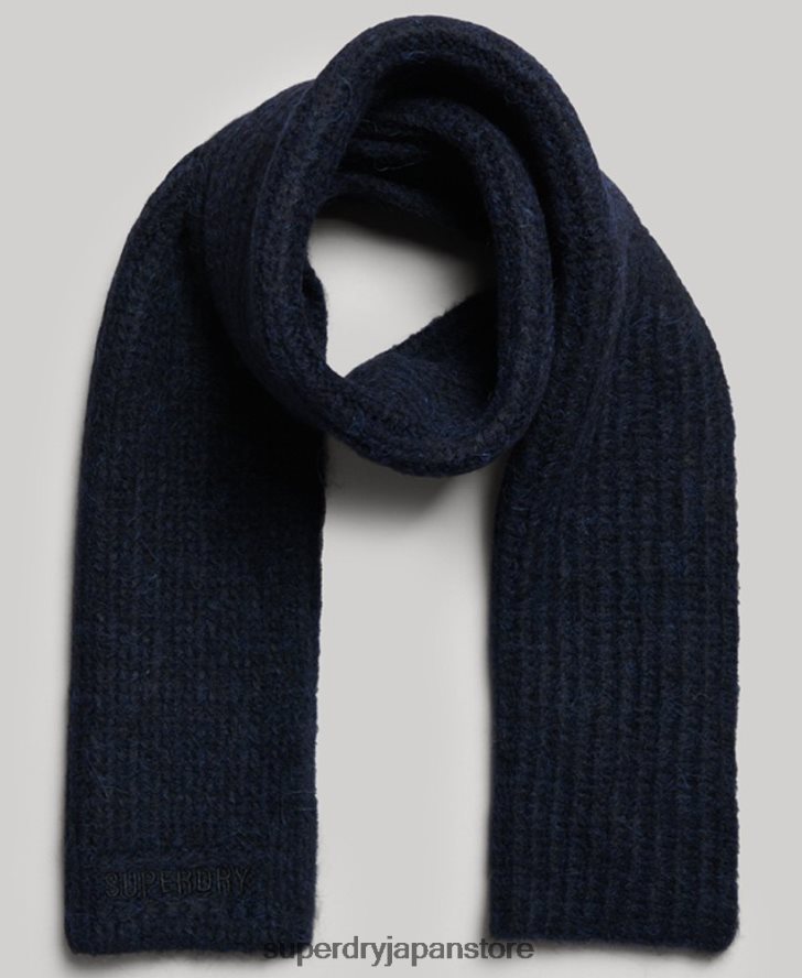 エッセンシャルリブスカーフ 女性 Superdry アクセサリー 海軍 2J62PZ4241