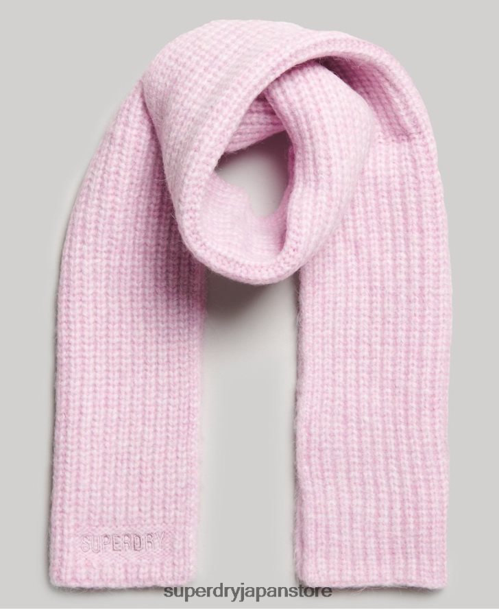 エッセンシャルリブスカーフ 女性 Superdry アクセサリー ピンク 2J62PZ4242
