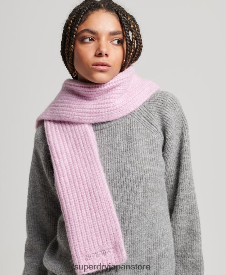 エッセンシャルリブスカーフ 女性 Superdry アクセサリー ピンク 2J62PZ4242
