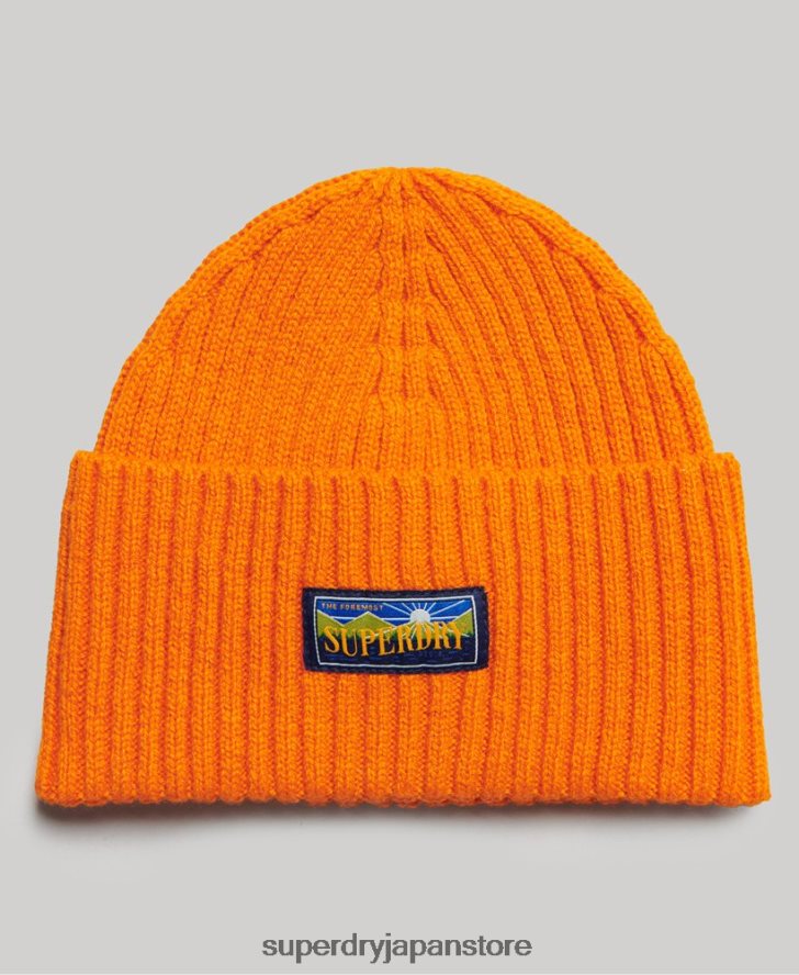 ウールブレンドレーダービーニー 女性 Superdry アクセサリー オレンジ 2J62PZ4245