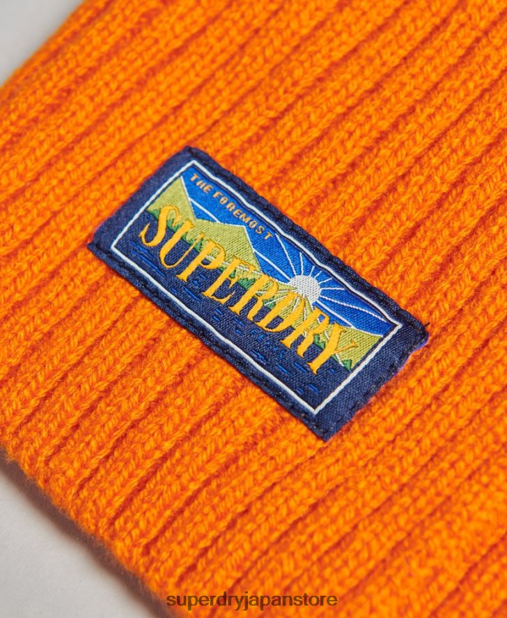 ウールブレンドレーダースカーフ 女性 Superdry アクセサリー オレンジ 2J62PZ4247