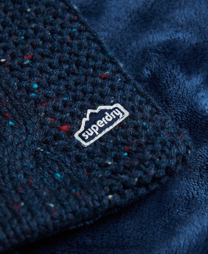 ケーブルニットスカーフ 女性 Superdry アクセサリー 海軍 2J62PZ4251