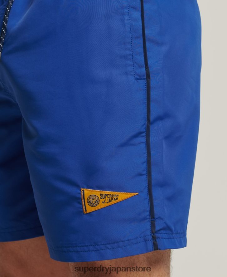 ヴィンテージバーシティリサイクルスイムショーツ 男性 Superdry 衣類 青 2J62PZ426