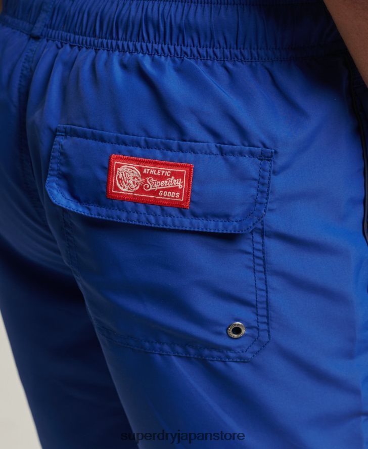 ヴィンテージバーシティリサイクルスイムショーツ 男性 Superdry 衣類 青 2J62PZ426