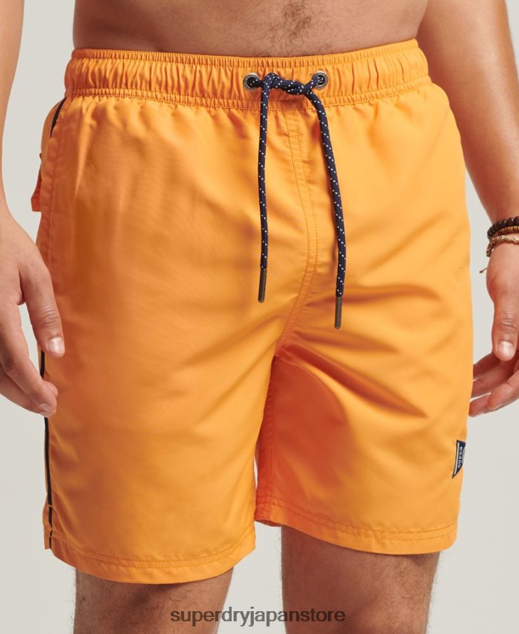 ヴィンテージバーシティリサイクルスイムショーツ 男性 Superdry 衣類 金 2J62PZ427