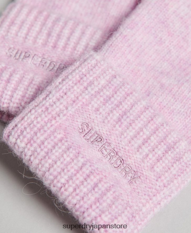 必須のリブ付き手袋 女性 Superdry アクセサリー ピンク 2J62PZ4270