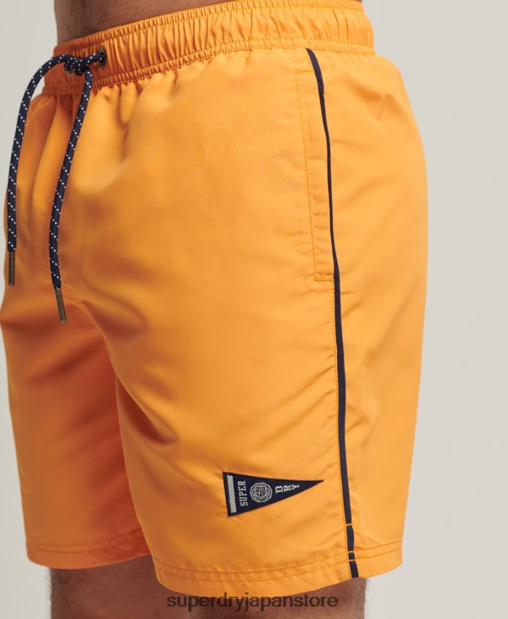 ヴィンテージバーシティリサイクルスイムショーツ 男性 Superdry 衣類 金 2J62PZ427