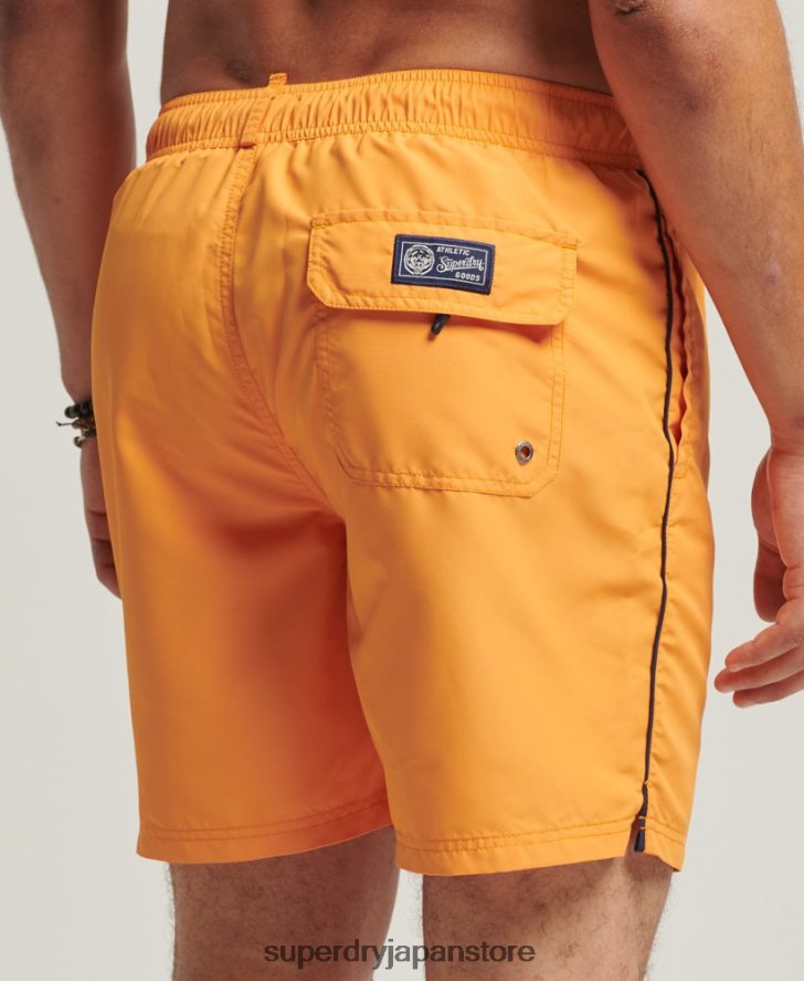 ヴィンテージバーシティリサイクルスイムショーツ 男性 Superdry 衣類 金 2J62PZ427