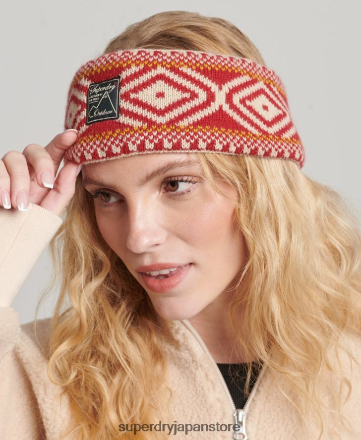ニットヘッドバンド 女性 Superdry アクセサリー 黄褐色 2J62PZ4281