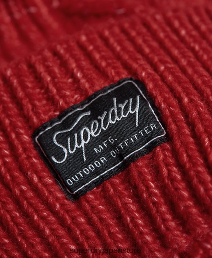 ケーブルラックスビーニー 女性 Superdry アクセサリー 赤 2J62PZ4294