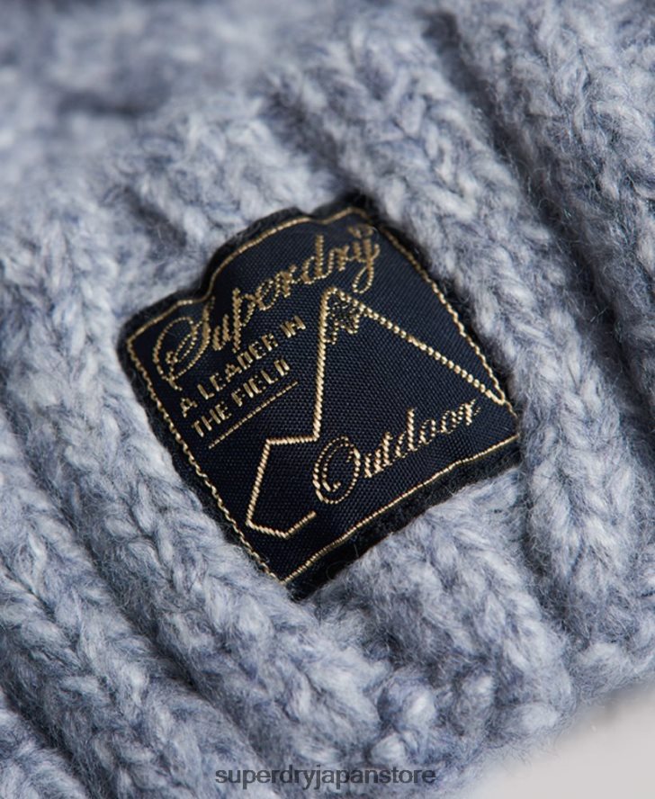 ツイードケーブルビーニー 女性 Superdry アクセサリー グレー 2J62PZ4297