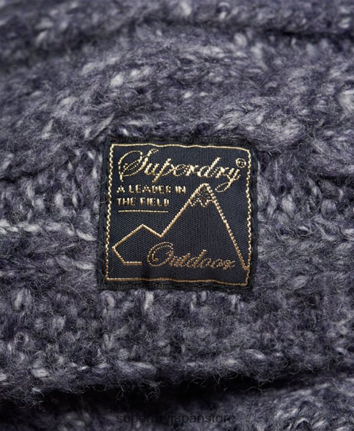 ツイードケーブルスヌード 女性 Superdry アクセサリー 海軍 2J62PZ4302
