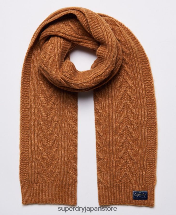 ケーブルラックススカーフ 女性 Superdry アクセサリー 黄色 2J62PZ4303