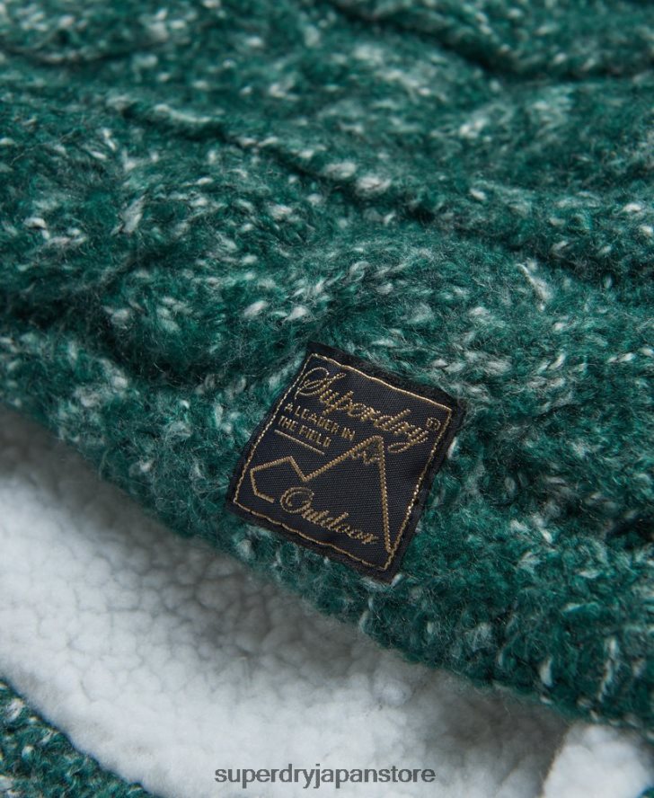 ツイードケーブルスヌード 女性 Superdry アクセサリー 緑 2J62PZ4313