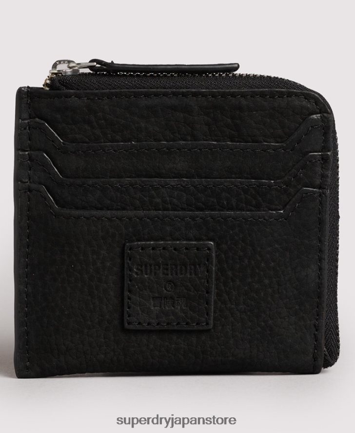 レザージップアラウンド小銭入れ 女性 Superdry アクセサリー 黒 2J62PZ4315