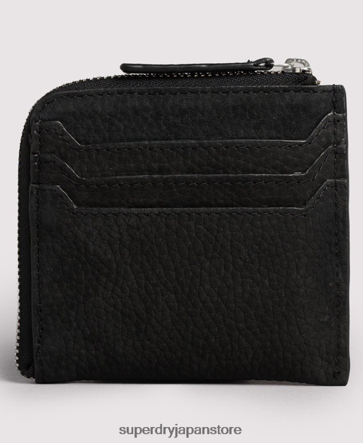 レザージップアラウンド小銭入れ 女性 Superdry アクセサリー 黒 2J62PZ4315