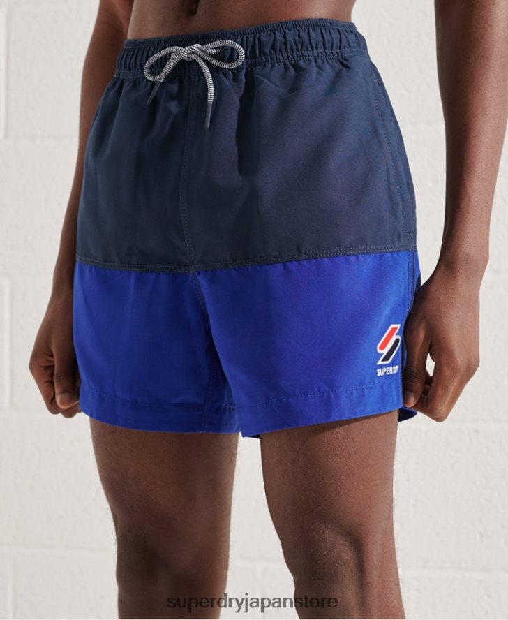 トライシリーズスイムショーツ 男性 Superdry 衣類 青 2J62PZ432