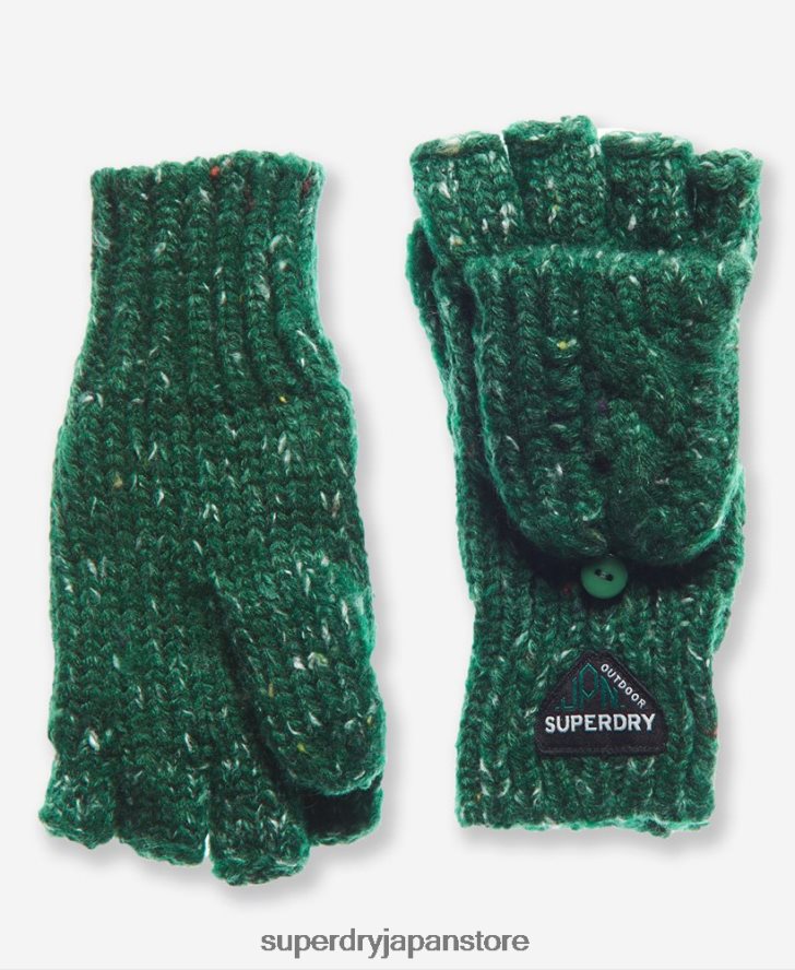 グレイシーケーブルグローブ 女性 Superdry アクセサリー 緑 2J62PZ4322