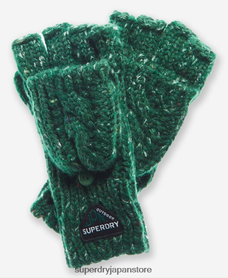 グレイシーケーブルグローブ 女性 Superdry アクセサリー 緑 2J62PZ4322