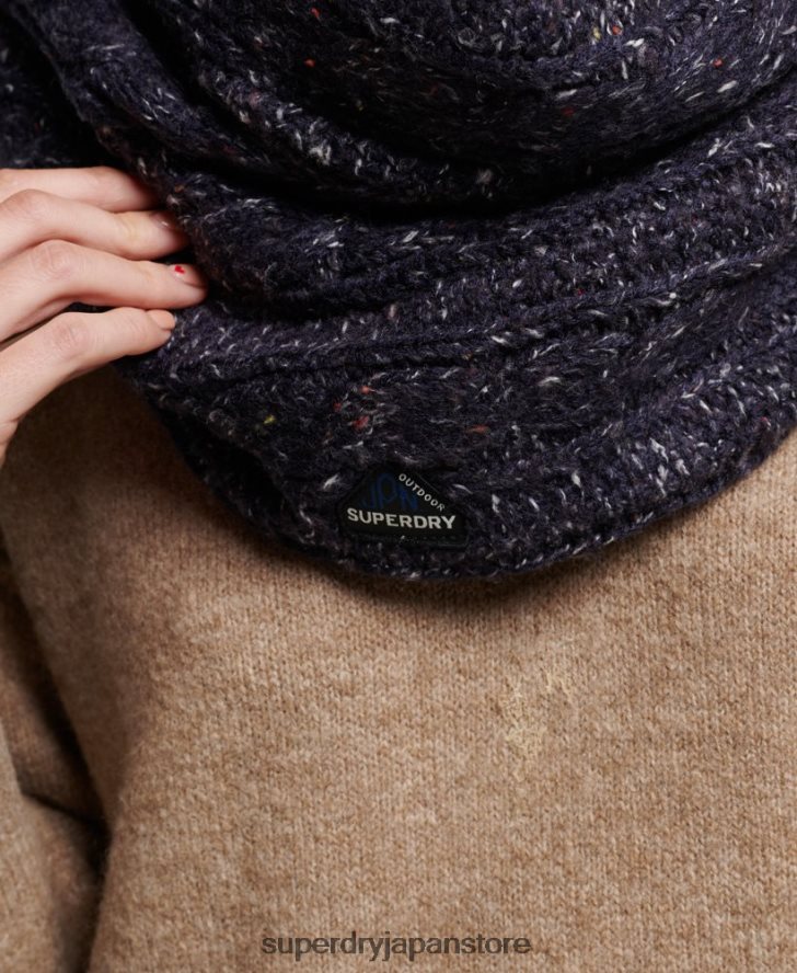 グレイシーケーブルスヌード 女性 Superdry アクセサリー 海軍 2J62PZ4324