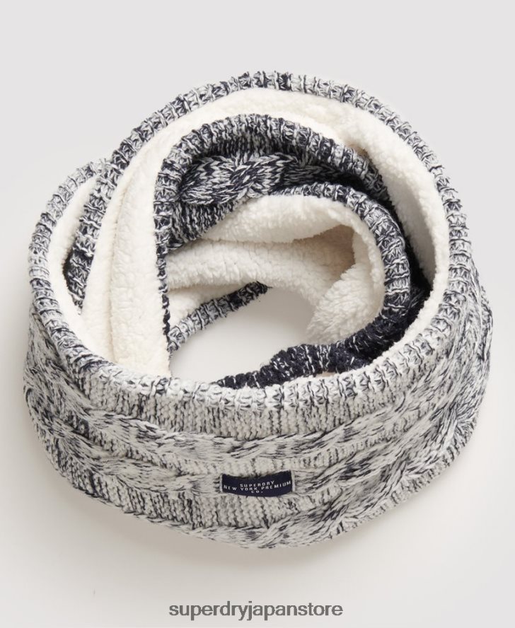 クラリー ケーブルスヌード 女性 Superdry アクセサリー 青 2J62PZ4332