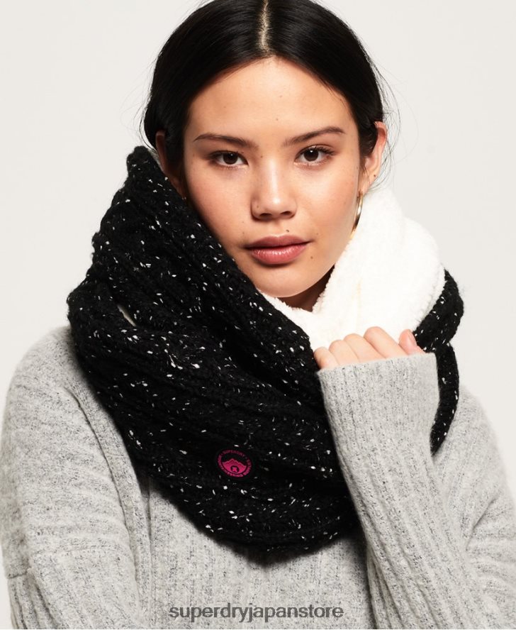 グレイシーケーブルスヌード 女性 Superdry アクセサリー 黒 2J62PZ4334