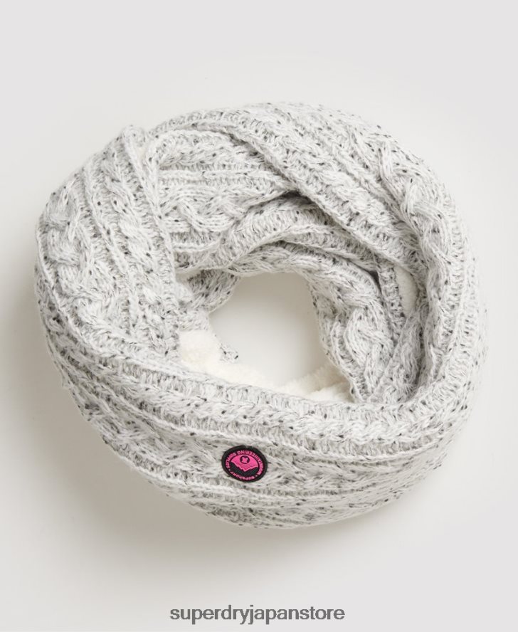 グレイシーケーブルスヌード 女性 Superdry アクセサリー ライトグレー 2J62PZ4335