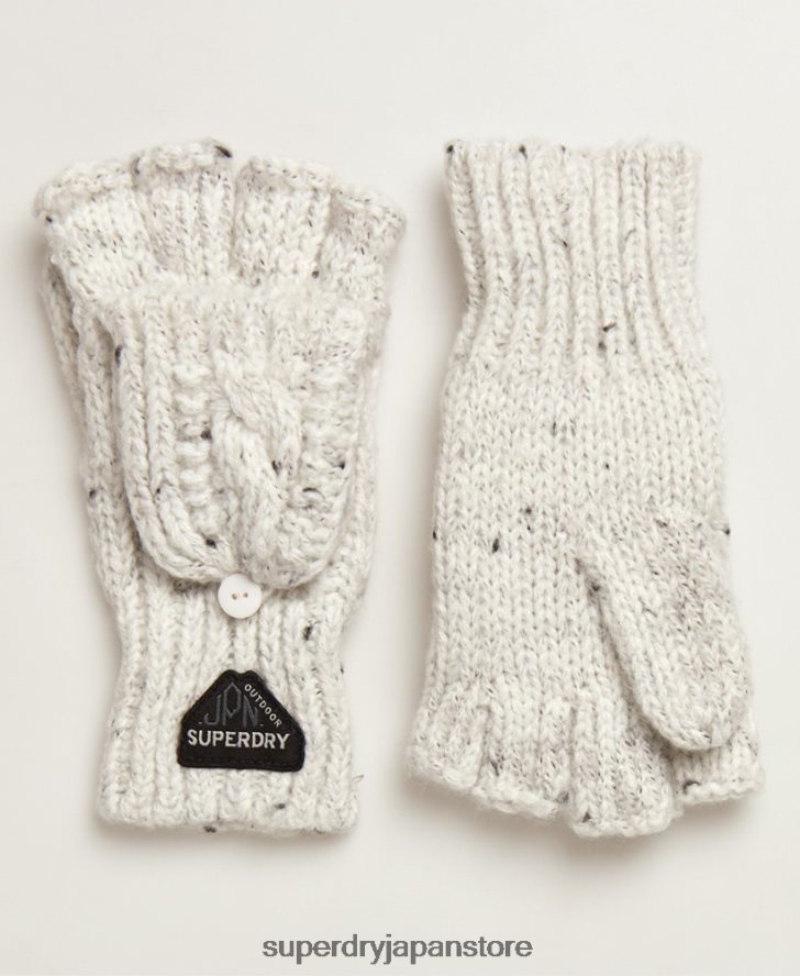 グレイシーケーブルグローブ 女性 Superdry アクセサリー 白 2J62PZ4344