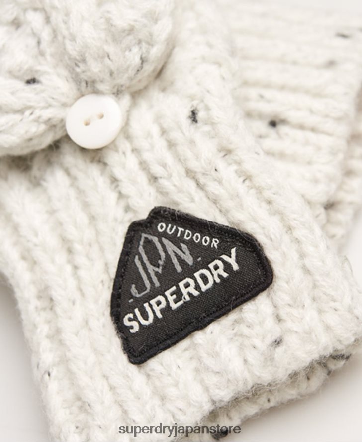 グレイシーケーブルグローブ 女性 Superdry アクセサリー 白 2J62PZ4344