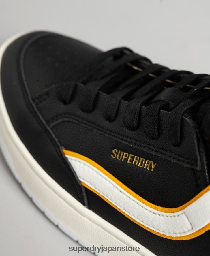 ヴィンテージ ビーガン バスケット ハイトップ トレーナー 女性 Superdry 靴 黒 2J62PZ4348