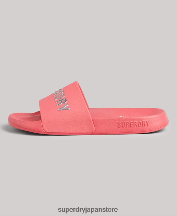 コードロゴプールスライダー 女性 Superdry 靴 ピンク 2J62PZ4352